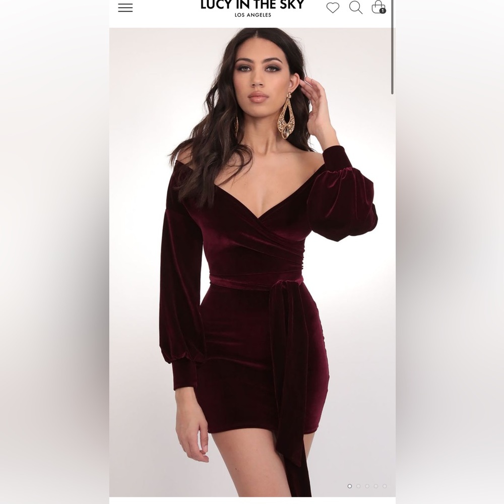 Lucy in the sky burgundy dress
